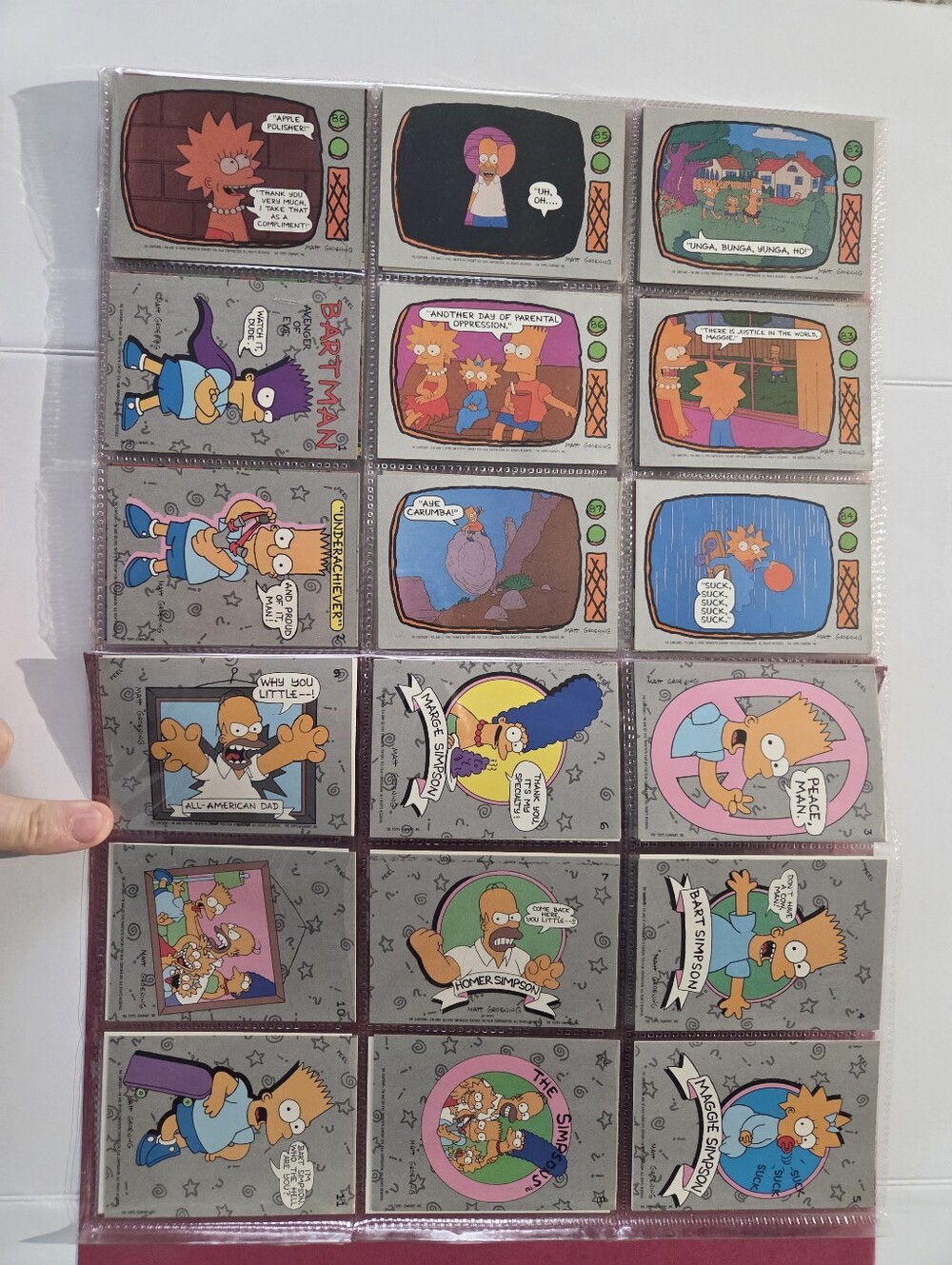 The Simpsons - Vintage 1990 Topps The Simpsons Cards - Complete Set With Extras - Picture 5 of 10